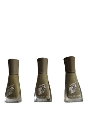 Sally Hansen Insta‑Dri Olive Green Nail Polish – 3 Bottle Lot